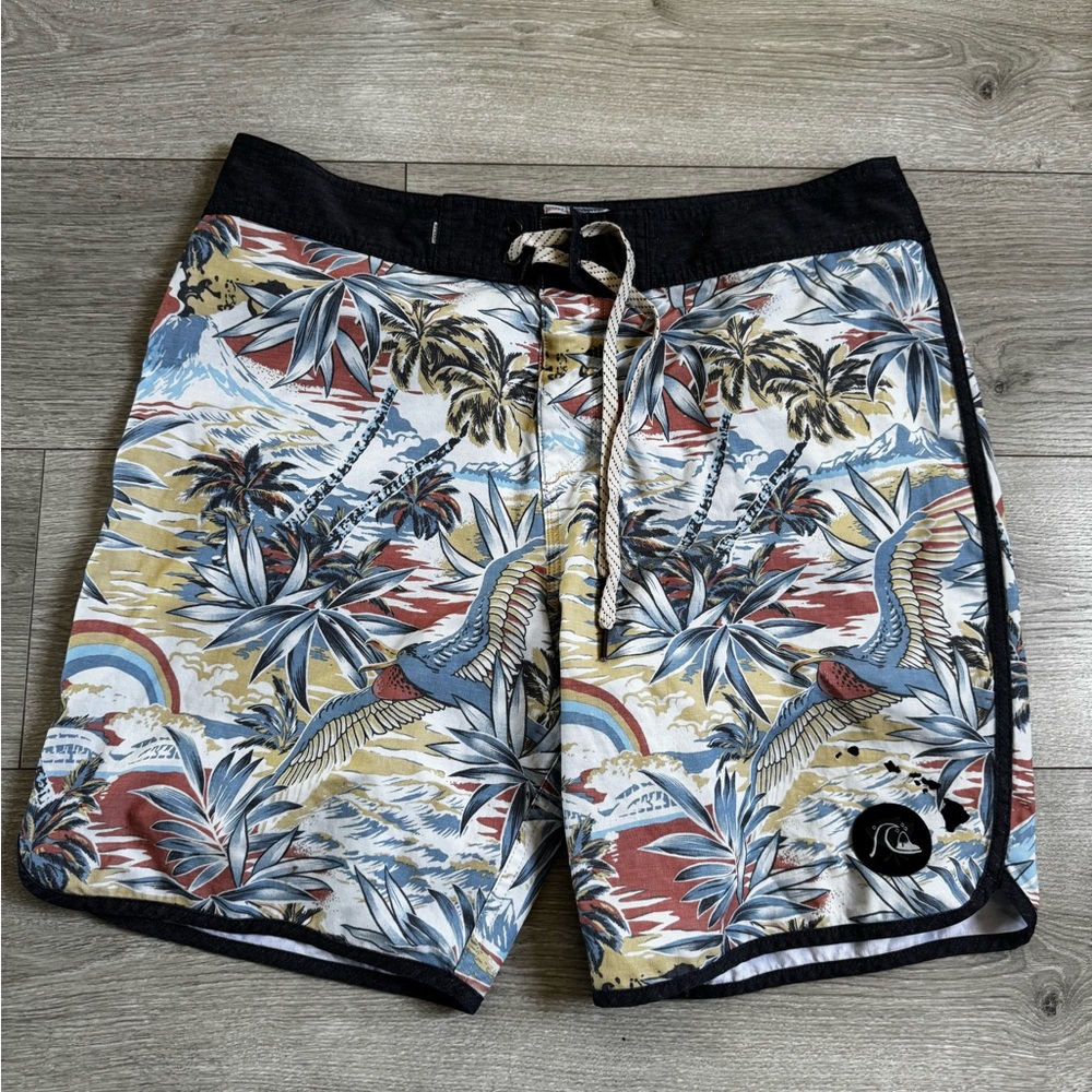 Quiksilver Men's Tropical Print Swim Shorts - Multicolor